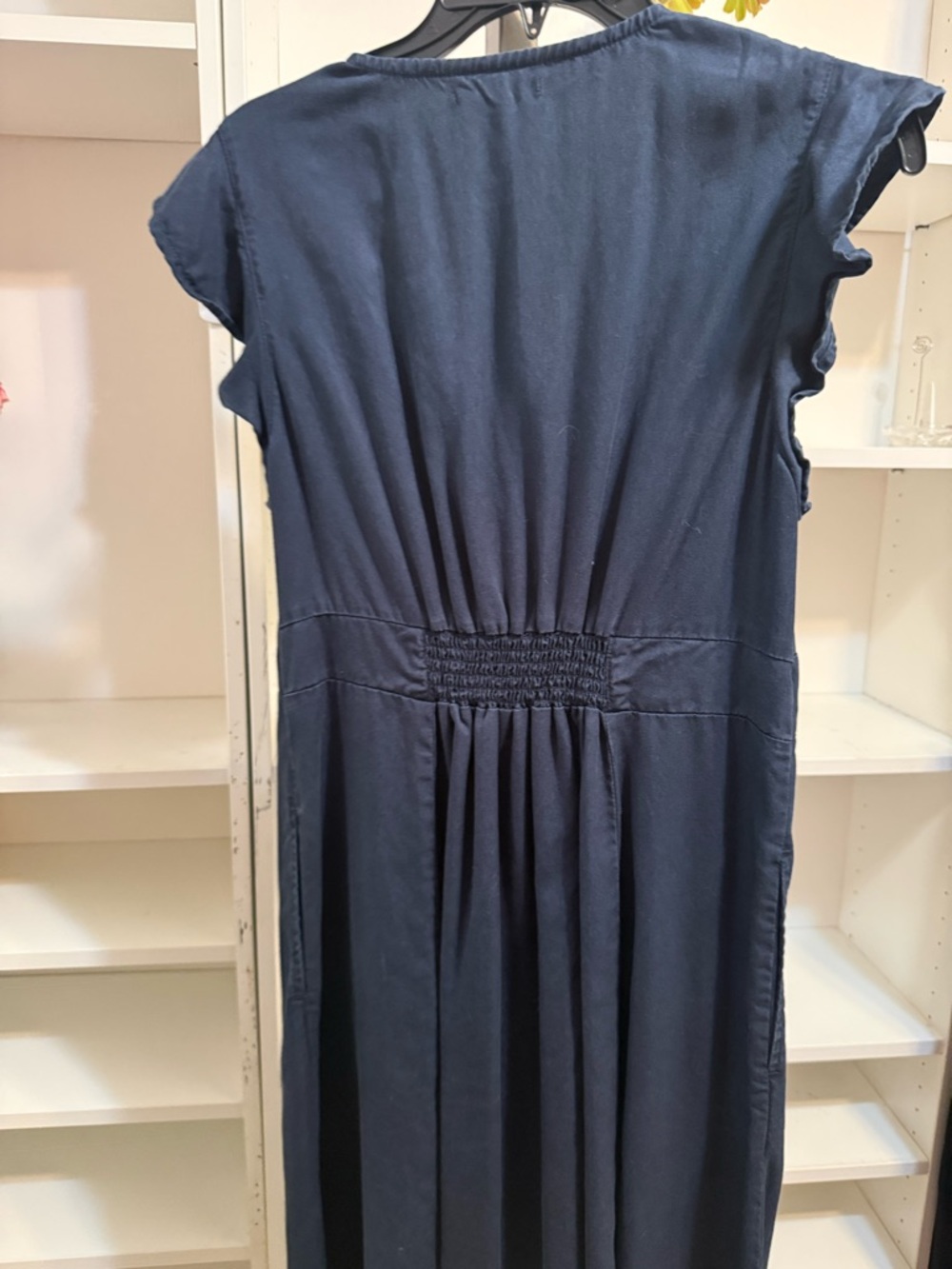QUINCE Navy Midi Dress • M - Picture 5 of 8